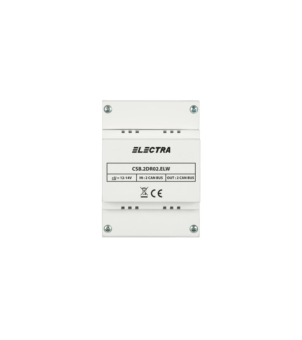 CAN-VERTEILERBOX – 2 AUSGÄNGE - RJ45, HUTSCHIENENMONTAGE, WEIß